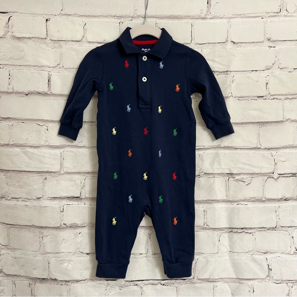 NWOT Ralph Lauren Logo Cotton Jersey overall.